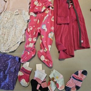 Pink Baby Onesie with Penguin Print